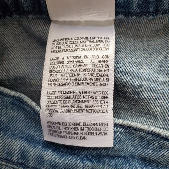 Mother The Tab Roller Skimp Wide Leg Jeans From Out Of Town Blue USA Size 24 - Picture 13 of 13